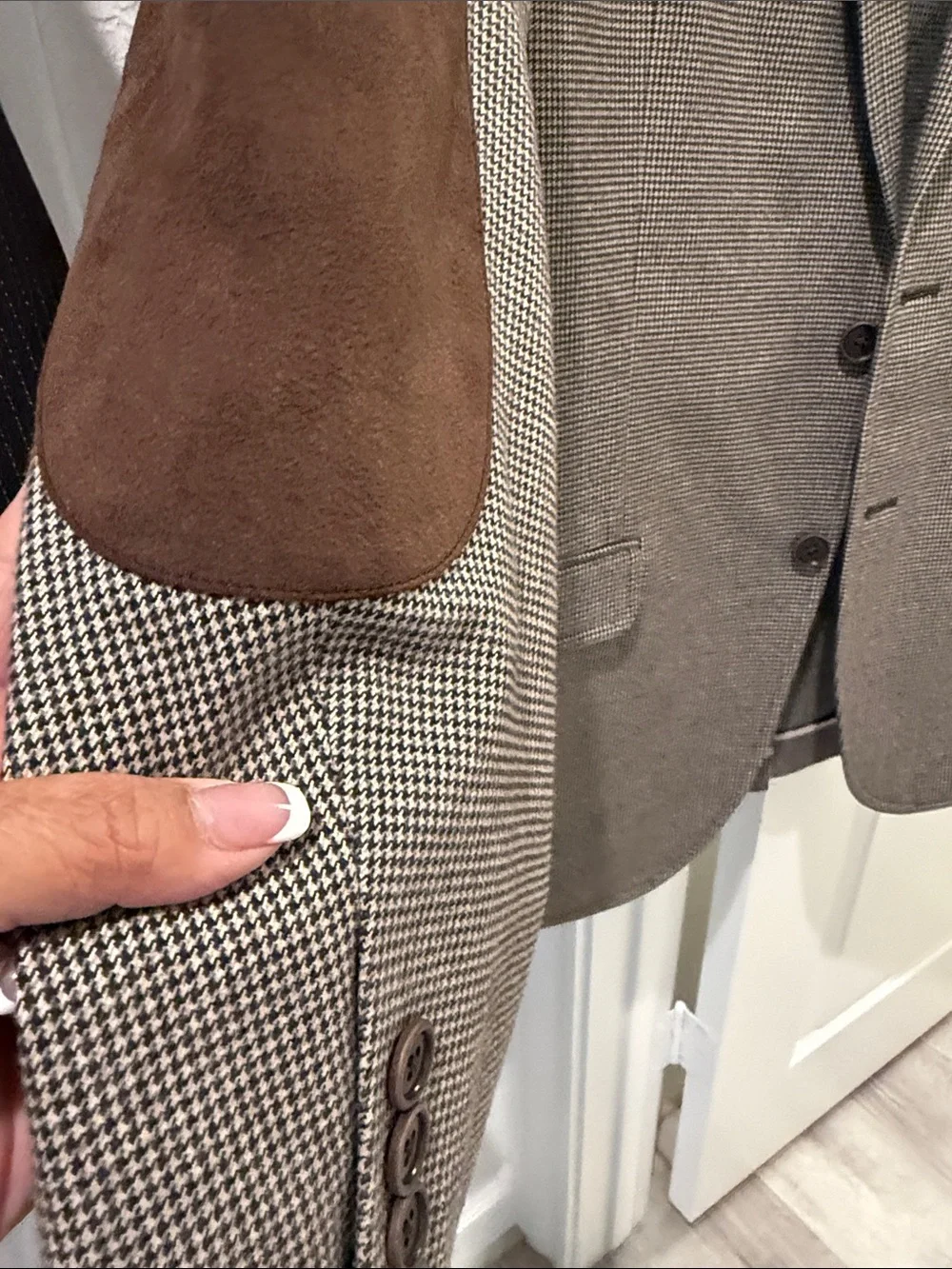 Brooks Brothers Brown/Tan Houndstooth Sport Coat Blazer
